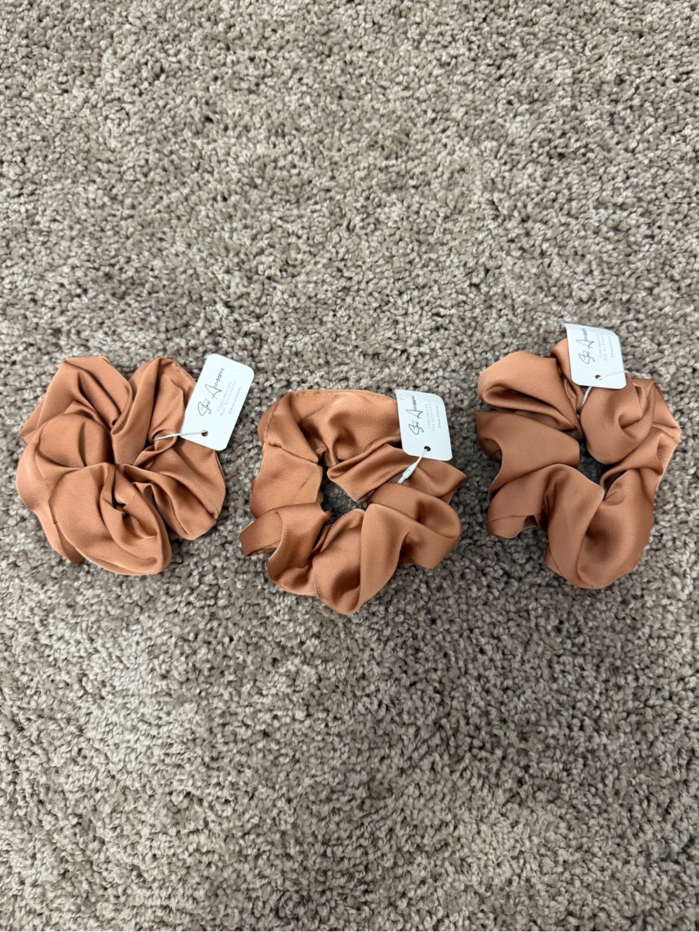 Set of 3 Satin Hair Scrunchies